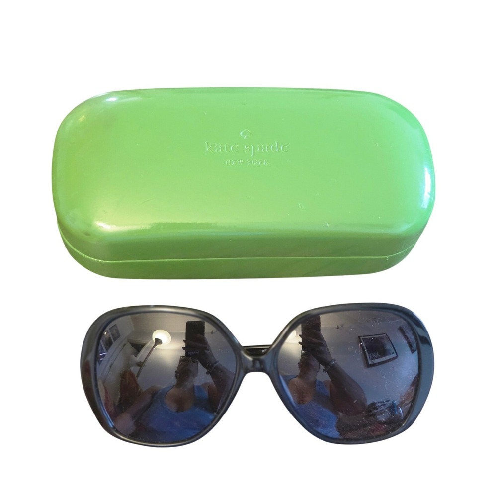 Kate Spade Atalina/F/S Black Oversized Sunglasses Green Case WR79O 59-15-140
